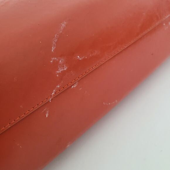 Furla Red Large Tote Purse Bag Handbag Geniue Leather Italian Fair - Picture 13 of 14